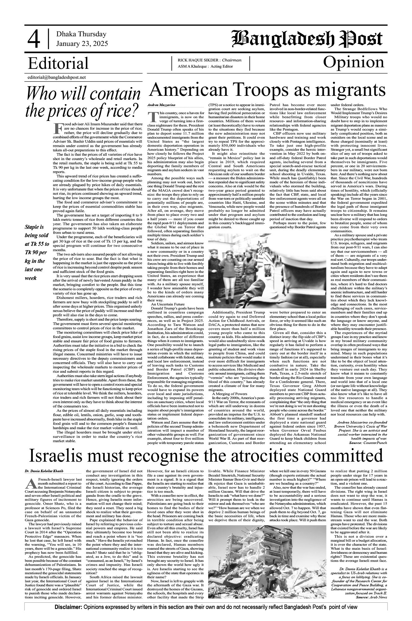 Editorial & Opinion