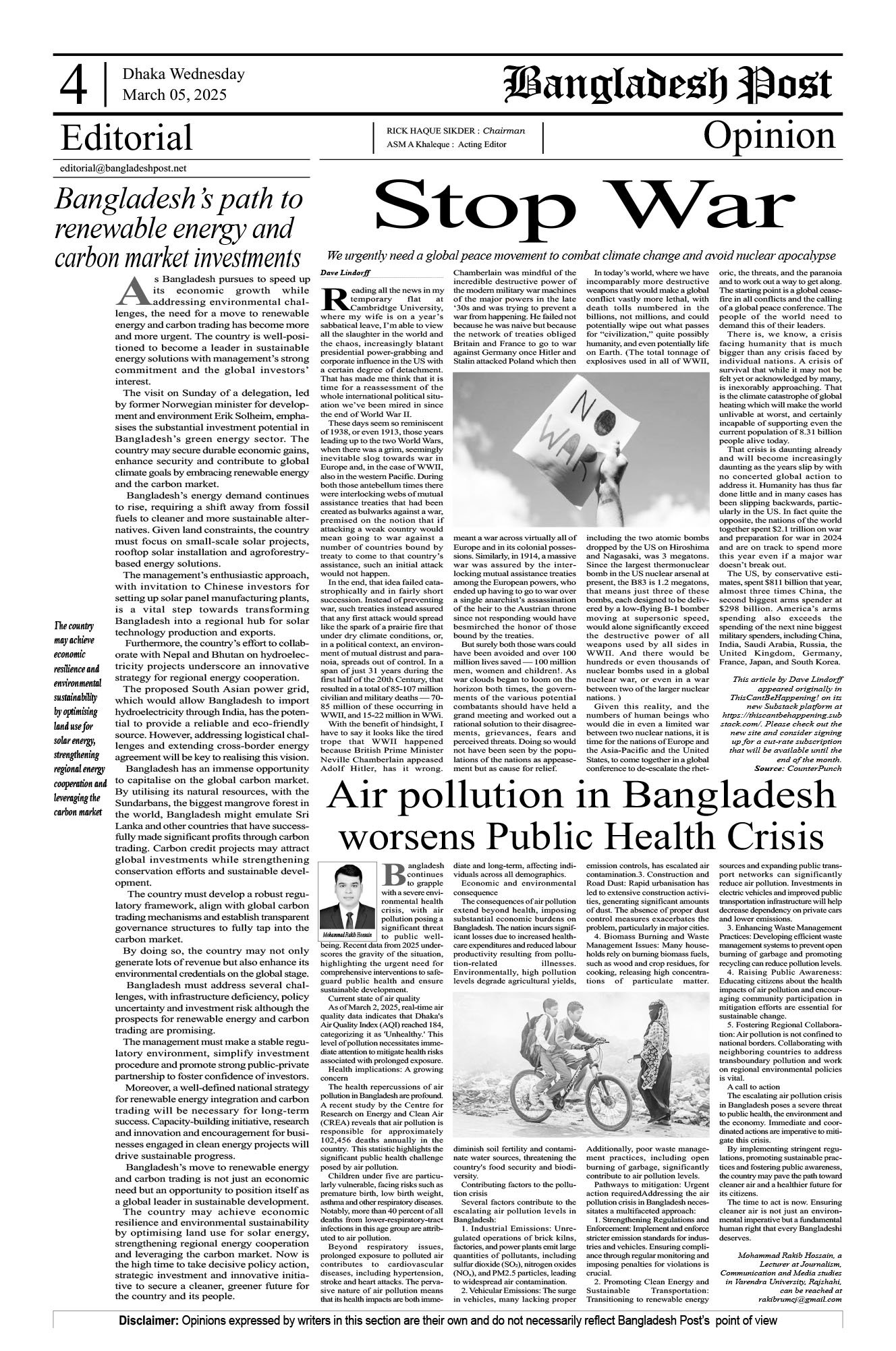 Editorial & Opinion
