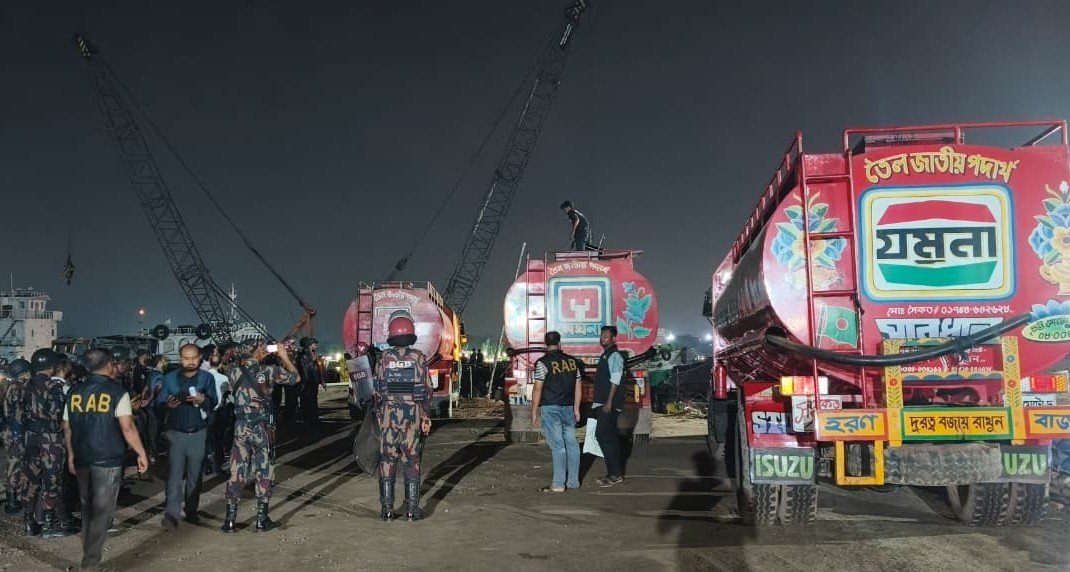 48,500 liters of furnace oil seized in joint operation in Chattogram–Feni