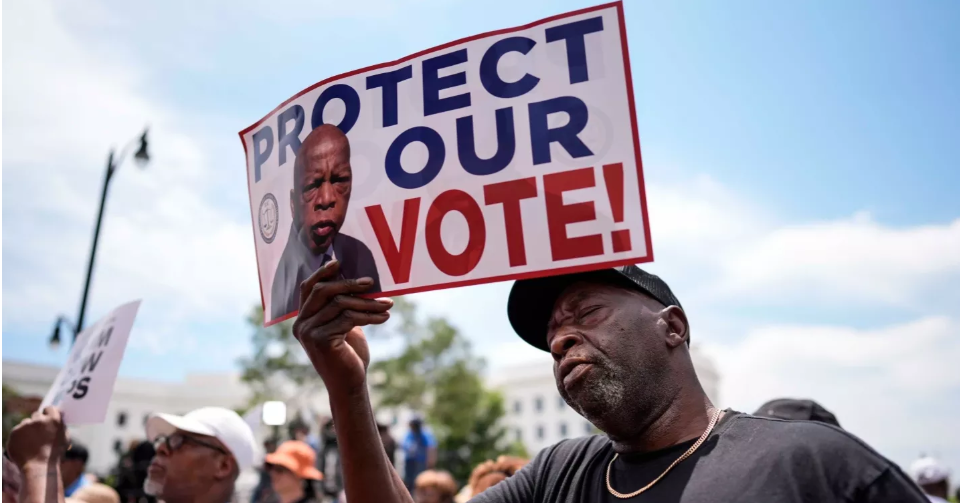 Civil rights groups rally in Montgomery to defend Black political representation