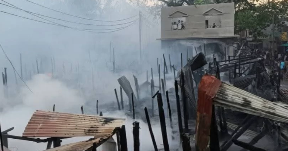 Fire destroys 47 shops, dwelling houses in Bandarban