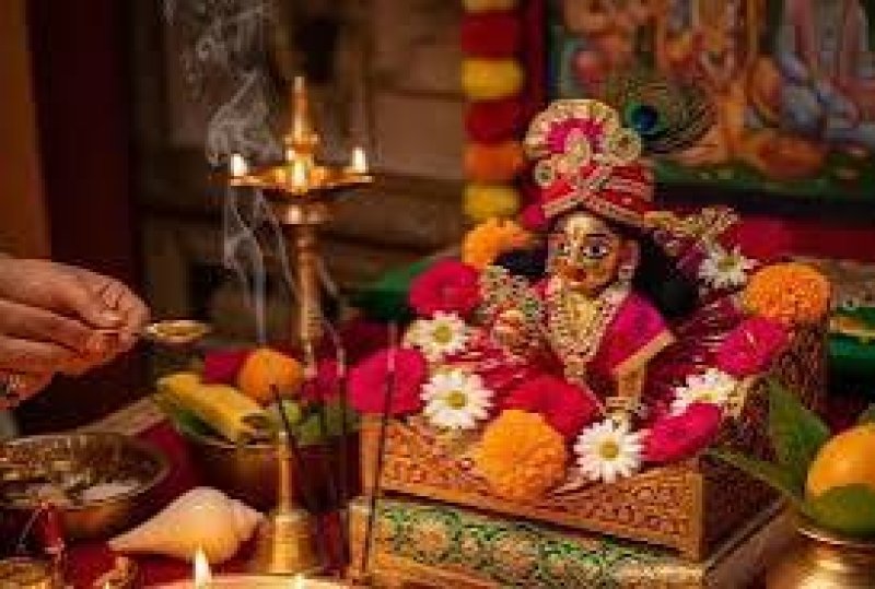Hindu community celebrating Janmashtami