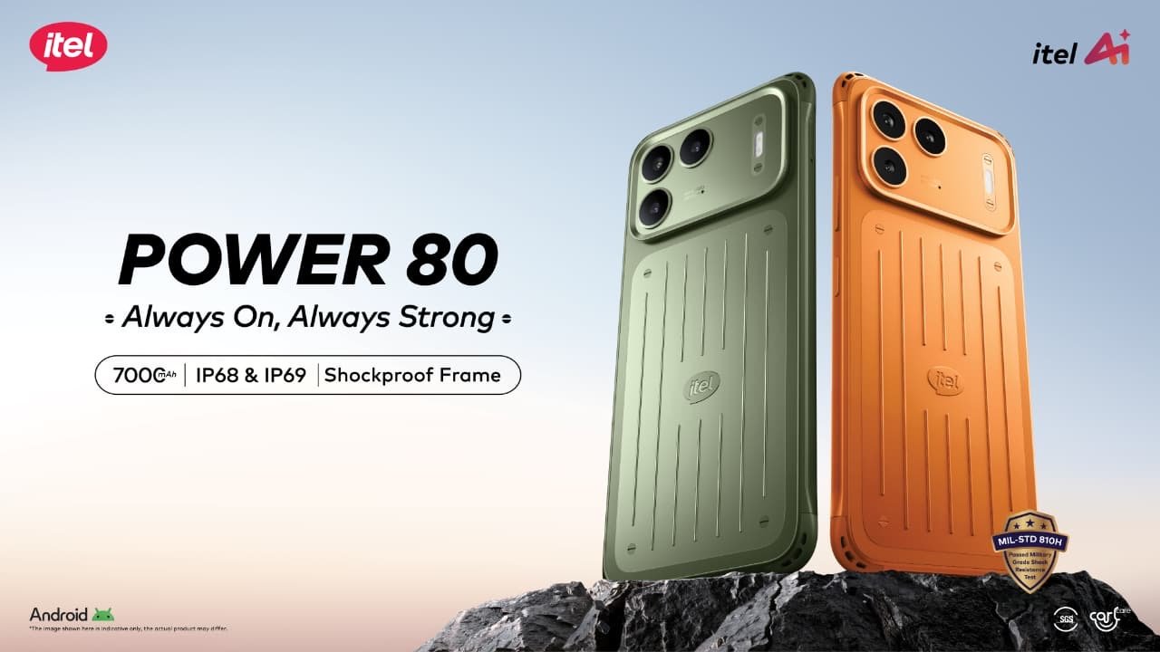 itel POWER 80 launched with cage-frame rugged design