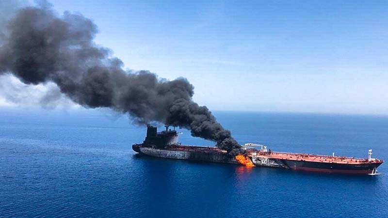 Tankers struck near  Strait of Hormuz 