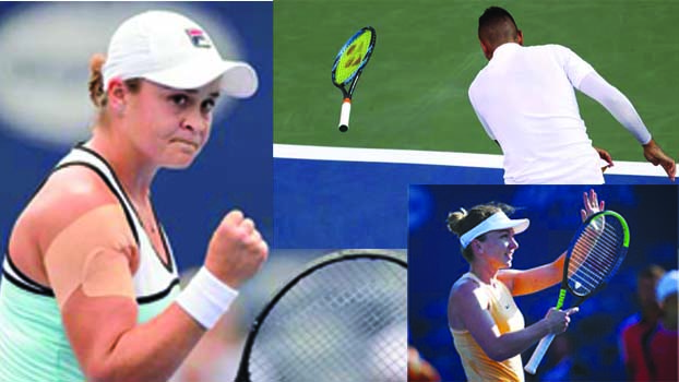 Barty Wins, Halep Survives, Kyrgios Melts Down Again - Bangladesh Post