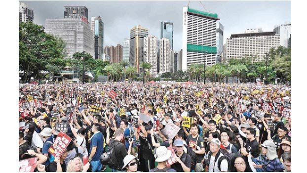 Hong Kong marches  towards uncertainty