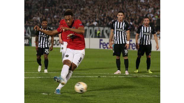 Martial gives United win in Belgrade