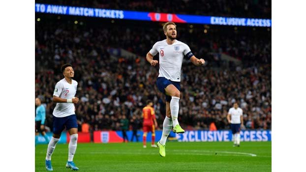 England demolish Montenegro with Kane’s treble to reach Euro 2020 spot