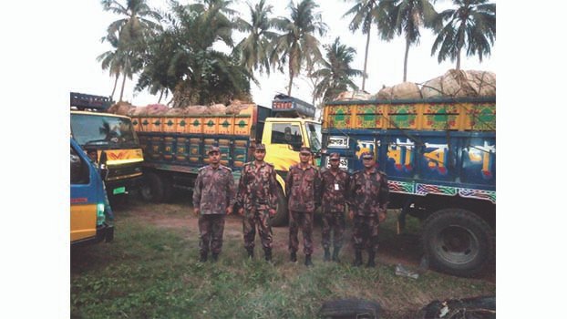 BGB seizes 9 trucks of Indian betel leaf   