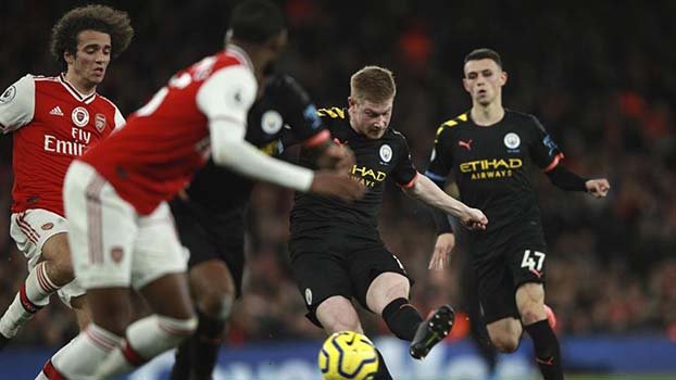 City devastate Arsenal with  De Bruyne masterpiece
