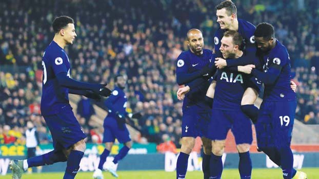 Spurs draw 2-2 at Norwich amid VAR controversy