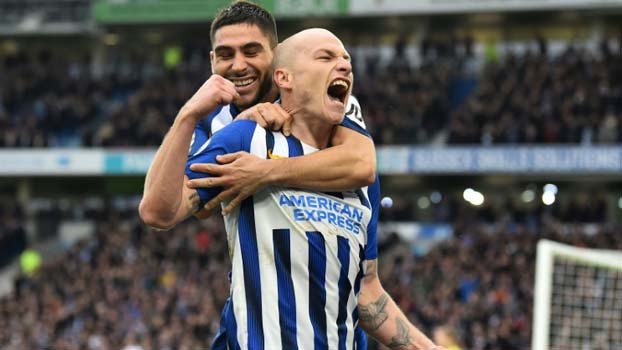 Brighton beat  Bournemouth to ease  relegation fears