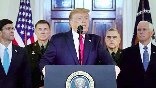 Trump pulls back from war with Iran