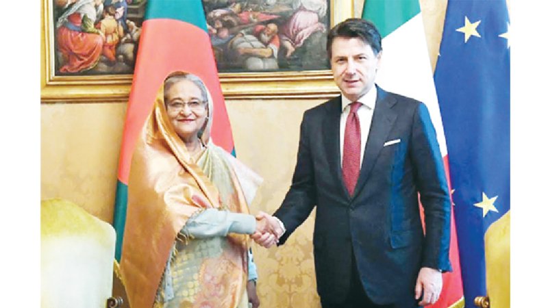 PM seeks EU   support for Rohingya   repatriation