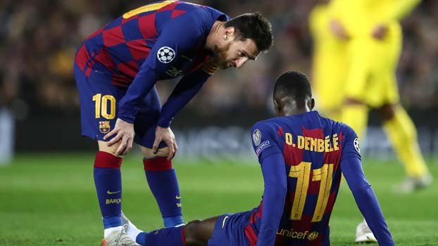 Barca’s Dembele out of Euro after hamstring surgery