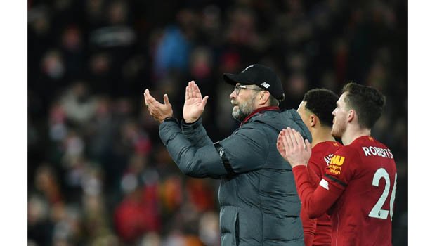 Klopp salutes Liverpool after record-equalling win