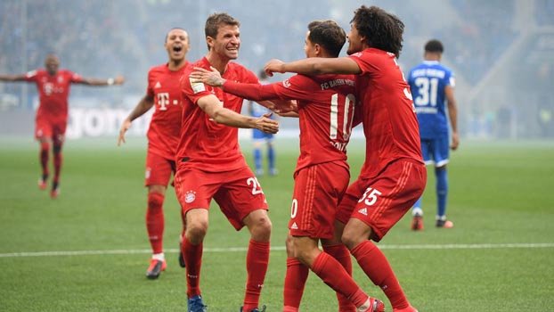 Bayern crush Hoffenheim banner interruption