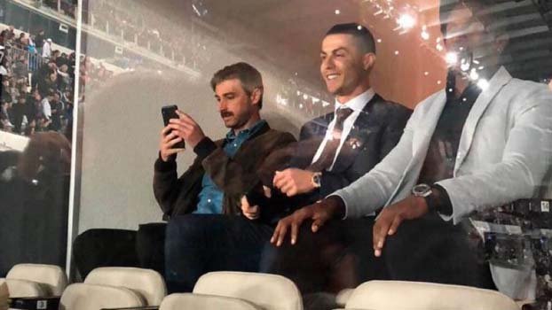 Ronaldo watches ‘El Clasico’ at the Bernabeu