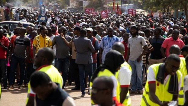Thousands of Burkina Faso civil servants protest bonus tax