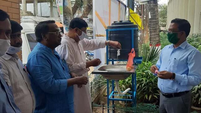 Water tanks installed in Cox’s Bazar for washing hands 