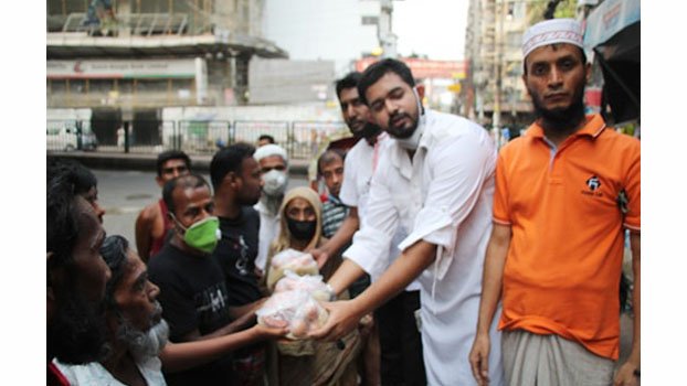 Relief distributed on  behalf of Emajuddin