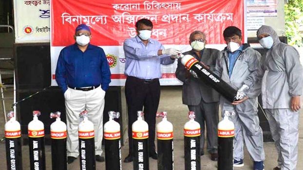 Abul Khair Group   distributes oxygen for corona treatment