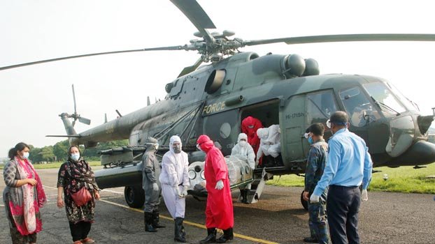 Air Force chopper brings Faridpur doctor to Dhaka