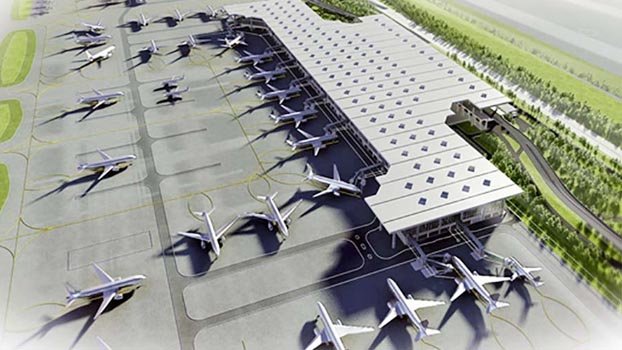 Construction work of HSIA 3rd terminal goes on in full swing