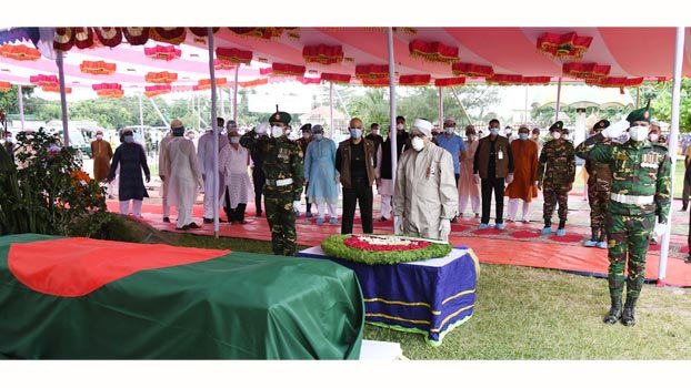 President joins younger  brother’s Janaza at Mithamoin