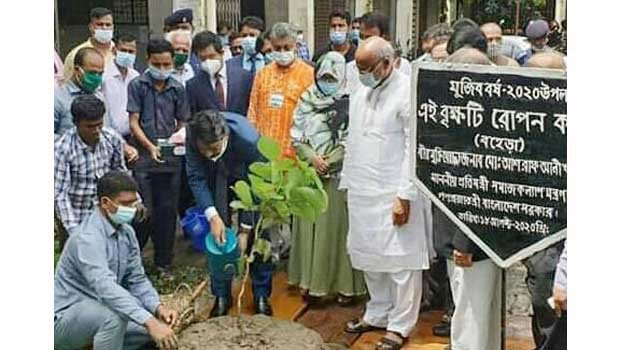 Tree plantation marking Nat’l Mourning Day in Netrokona