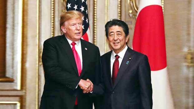 Trump hails Abe as Japan’s best-ever PM