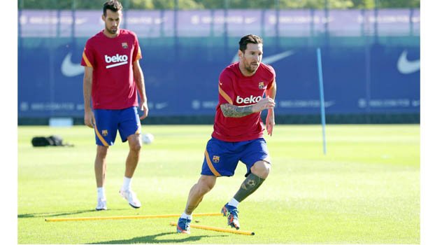 Messi back to full-fledged Barca training