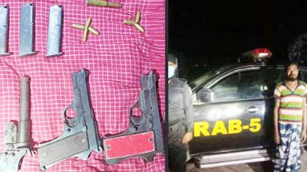 2 held with foreign arms 