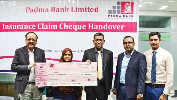 Padma Bank pays insurance claim