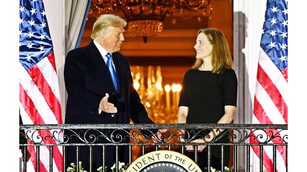 Trump boosted by Supreme Court confirmation days from US election