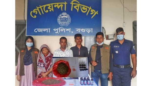 Four drug dealers  held in Bogura