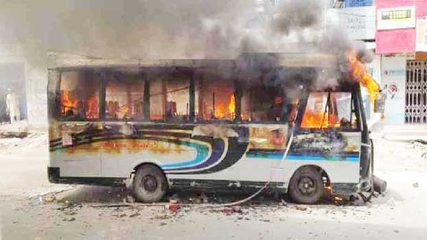 4 more cases filed over torching buses in city