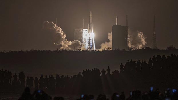 Chinese probe lands on Moon to gather samples