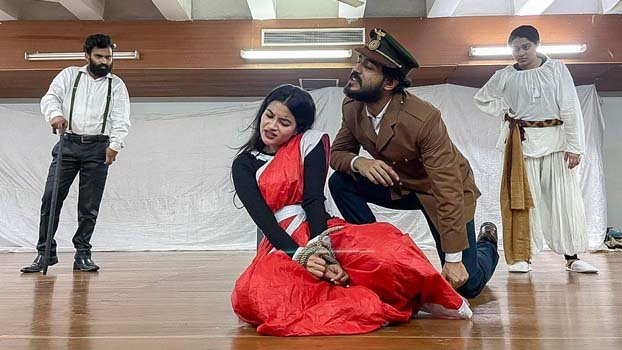 Prachyanat School’s drama Antagoni in Shilpakala today
