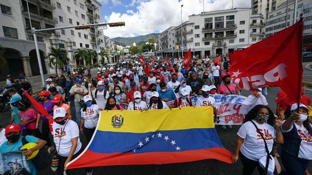 Maduro opponents claim big turnout in Venezuelan protest