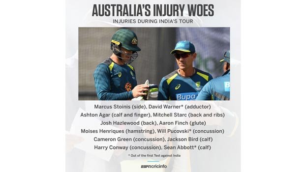 Aussies suffer injury blow