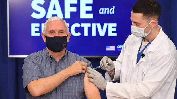 US political leaders line up for early Covid vaccines