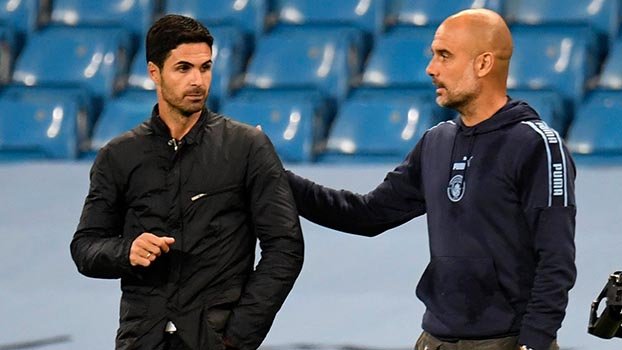 Arteta issues  rallying cry ahead  of Man City test