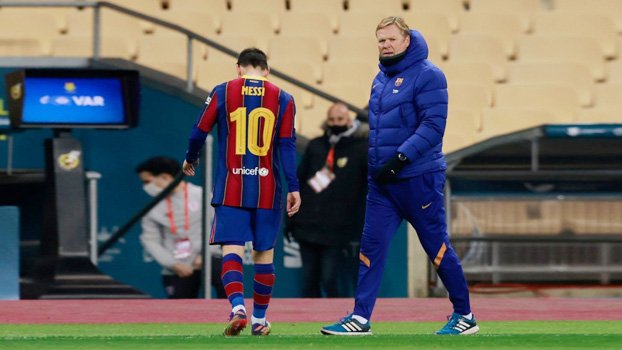 Koeman defends decision to start Messi after red card