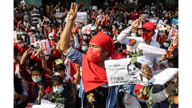 Thousands protest  again in Myanmar  against coup