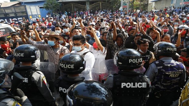 Tensions high as mass protests in Myanmar enter second week