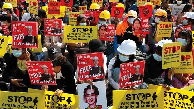 Myanmar anti-coup protesters keep pressure on junta
