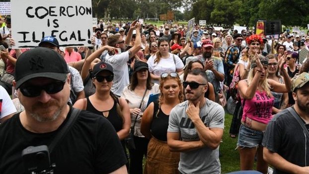 Anti-Covid vaccination protests held in Australia