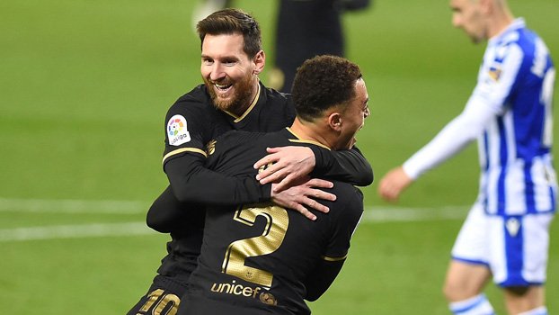 Messi shines as Barca thrash Sociedad