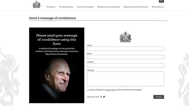 Prince Philip death: Condolence book opened online